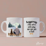 Father and Dogs Personalized Mug - Name, skin, hair, dog, background can be customized - Giftymize™️