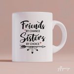 Sisters with Drinks Personalized Mug - Name, skin, hair, quote can be customized - Giftymize™️