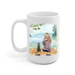 Cat Mom Personalized Mug - Name, skin, hair, cat, background, quote can be customized - Giftymize™️