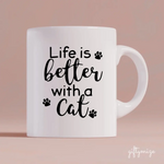 Cat Mom Personalized Mug - Name, skin, hair, cat, background, quote can be customized - Giftymize™️