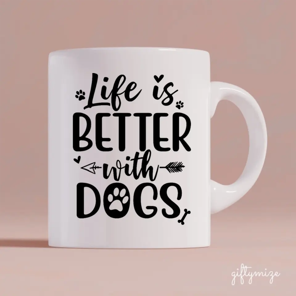 Man with Dogs and Cats Christmas Personalized Mug - Name, skin, hair, cat, dog, background, quote can be customized - Giftymize™️