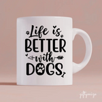 Man with Dogs and Cats Christmas Personalized Mug - Name, skin, hair, cat, dog, background, quote can be customized - Giftymize™️