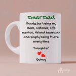 Father In My Heart Personalized Mug - Text can be customized - Giftymize™️