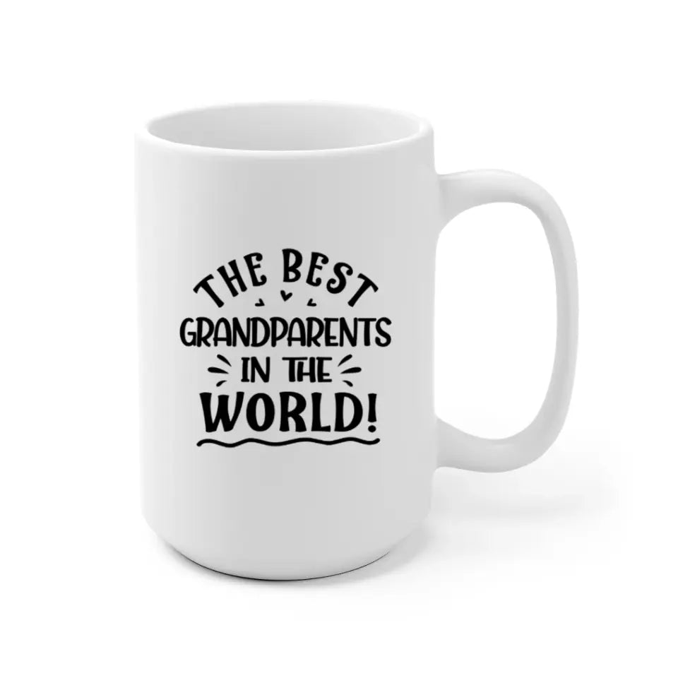Dogs and Grandparents Personalized Mug - Name, skin, hair, dog, background, quote can be customized - Giftymize™️