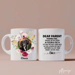 Dog Circle Flower Frame Upload Photo Personalized Mug - Photo, quote, name can be customized - Giftymize™️