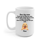 Funny Dog Mom Personalized Mug - Name, dog, quote can be customized - Giftymize™️