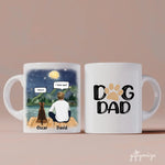 Chatting With Dog Dad Personalized Mug - Name, skin, hair, dog, background, quote can be customized - Giftymize™️