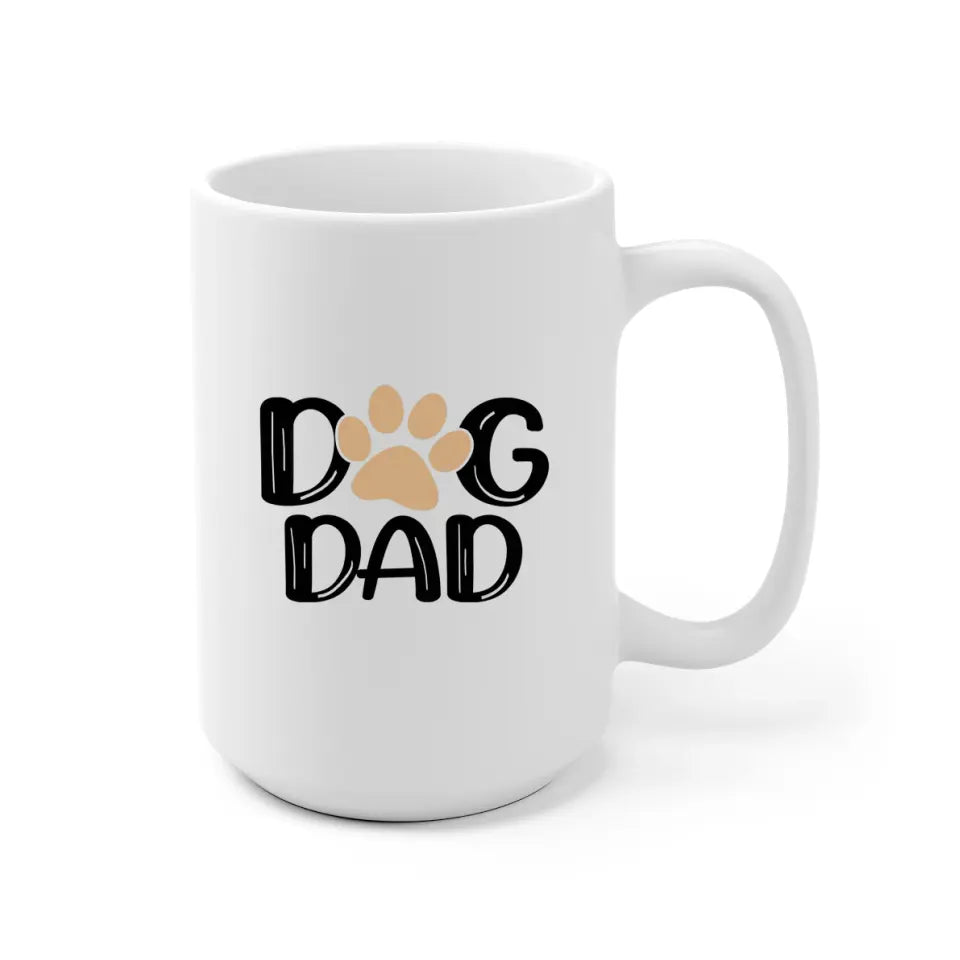 Chatting With Dog Dad Personalized Mug - Name, skin, hair, dog, background, quote can be customized - Giftymize™️