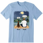 Chatting with Dog Dad Personalized T-Shirt - Dog, name, skin, hair, quote can be customized - Giftymize™️
