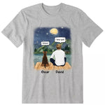 Chatting with Dog Dad Personalized T-Shirt - Dog, name, skin, hair, quote can be customized - Giftymize™️