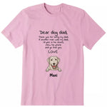 Dear Dog Dad Personalized T-Shirt - Dog, name can be customized - Giftymize™️