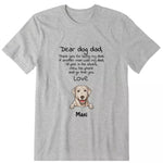 Dear Dog Dad Personalized T-Shirt - Dog, name can be customized - Giftymize™️