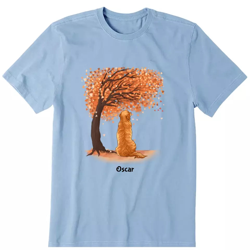 Dog Watching The Scenery Personalized T-Shirt - Dog, name, background can be customized - Giftymize™️