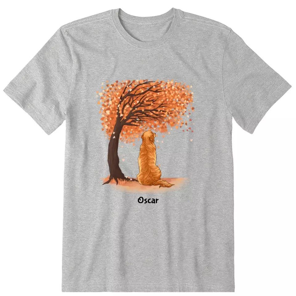 Dog Watching The Scenery Personalized T-Shirt - Dog, name, background can be customized - Giftymize™️