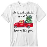 Happy Dog On A Red Truck Personalized T-Shirt, Hoodie & Sweatshirt - Name, dog can be customized