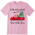 Happy Dog On A Red Truck Personalized T-Shirt, Hoodie & Sweatshirt - Name, dog can be customized