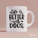 Man and Dogs Christmas Personalized Mug - Name, skin, hair, dog, background, quote can be customized - Giftymize™️