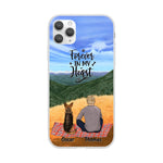 Chilling Man and Dogs Personalized Phone Case for iPhone - Name, Skin, Hair, Dog, Background, Quote can be customized - Giftymize™️