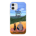 Chilling Man and Dogs Personalized Phone Case for iPhone - Name, Skin, Hair, Dog, Background, Quote can be customized - Giftymize™️