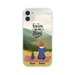 Chilling Girl and Cats Personalized Phone Case for iPhone - Name, Skin, Hair, Cat, Background, Quote can be customized - Giftymize™️