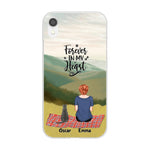 Chilling Girl and Cats Personalized Phone Case for iPhone - Name, Skin, Hair, Cat, Background, Quote can be customized - Giftymize™️