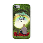 Chilling Man and Cats Personalized Phone Case for iPhone - Name, Skin, Hair, Cat, Background, Quote can be customized - Giftymize™️