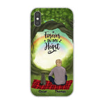 Chilling Man and Cats Personalized Phone Case for iPhone - Name, Skin, Hair, Cat, Background, Quote can be customized - Giftymize™️