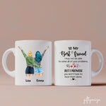 Best Friends Personalized Mug - Name, skin, hair, quote can be customized - Giftymize™️
