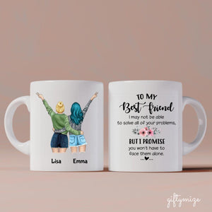 Best Friends Personalized Mug - Name, skin, hair, quote can be customized - Giftymize™️