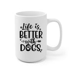 Man and Woman with Cats and Dogs Christmas Personalized Mug - Name, skin, hair, cat, dog, background, quote can be customized - Giftymize™️