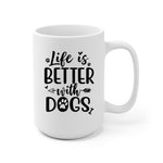 Girl with Cats and Dogs Christmas Personalized Mug - Name, skin, hair, cat, dog, background, quote can be customized - Giftymize™️