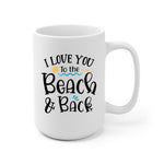 Beach Couple & Dogs Personalized Mug - Name, skin, hair, dog, background, quote can be customized - Giftymize™️