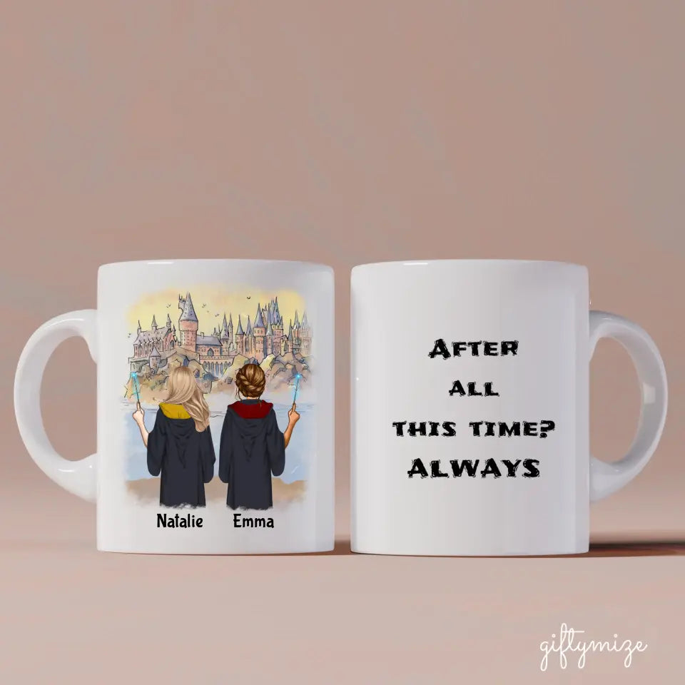 Harry Potter Inspired Best Friends Personalized Mug - Name, skin, hair, background, quote can be customized - Giftymize™️