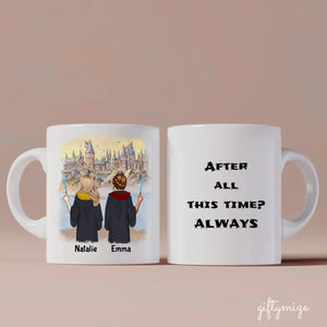 Harry Potter Inspired Best Friends Personalized Mug - Name, skin, hair, background, quote can be customized - Giftymize™️