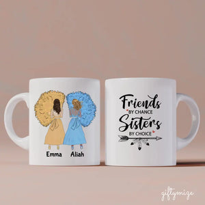 Girls in Dresses Personalized Mug - Name, skin, dress, hair, quote can be customized - Giftymize™️