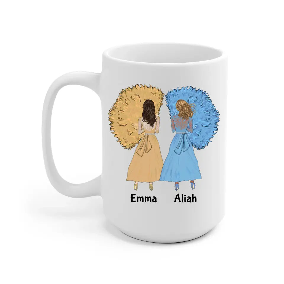 Girls in Dresses Personalized Mug - Name, skin, dress, hair, quote can be customized - Giftymize™️