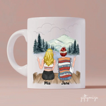 Hippie Friends Personalized Mug - Name, skin, clothes, accessories, quote, background can be changed - Giftymize™️