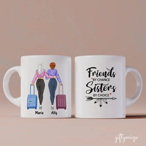 Travel Girls Personalized Mug - Name, skin, hair, quote can be customized - Giftymize™️