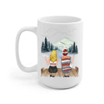 Hippie Friends Personalized Mug - Name, skin, clothes, accessories, quote, background can be changed - Giftymize™️