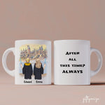 Harry Potter Inspired Man and Woman Personalized Mug - Name, skin, hair, background, quote can be customized - Giftymize™️
