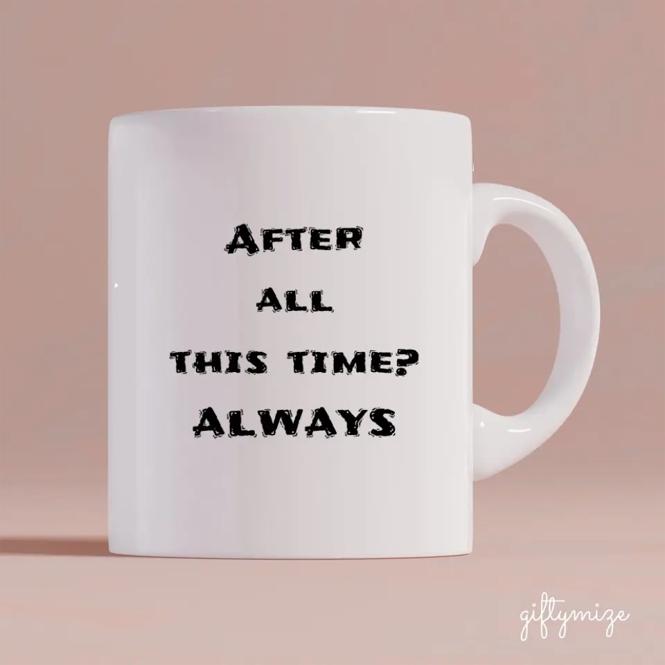 Harry Potter Inspired Man and Woman Personalized Mug - Name, skin, hair, background, quote can be customized - Giftymize™️