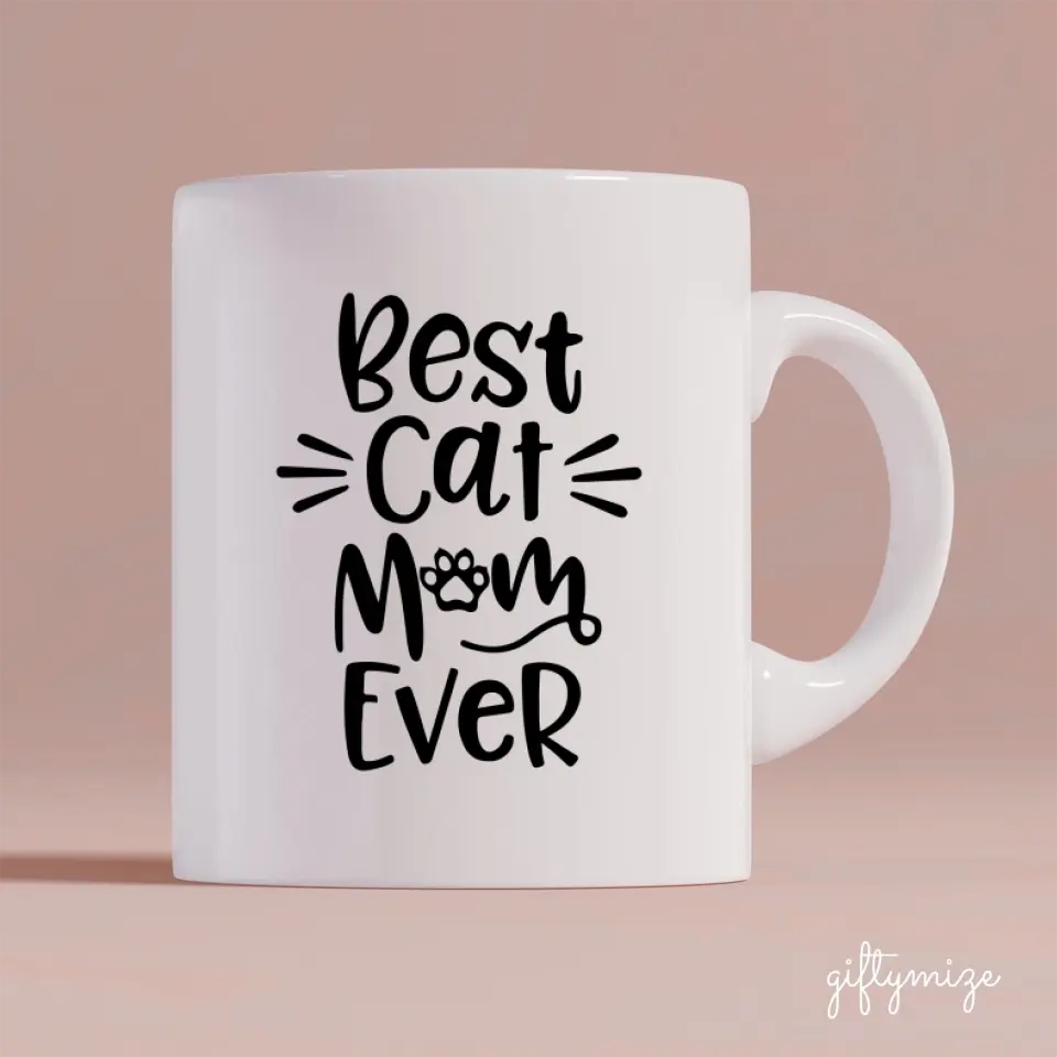Girl and Cats Christmas Personalized Mug - Name, skin, hair, cat, background, quote can be customized - Giftymize™️