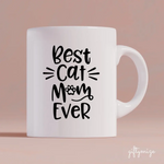 Girl and Cats Christmas Personalized Mug - Name, skin, hair, cat, background, quote can be customized - Giftymize™️