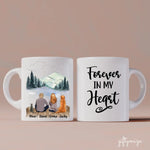 Man and Woman and Cats + Dogs Personalized Mug - Name, skin, hair, cat, background, quote can be customized - Giftymize™️