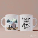 Father and Cats Personalized Mug - Name, skin, hair, cat, background can be customized - Giftymize™️