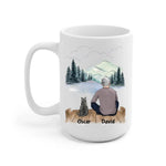 Father and Cats Personalized Mug - Name, skin, hair, cat, background can be customized - Giftymize™️