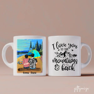 Camping Couple For Life Personalized Mug - Name, skin, hair, background, quote can be customized - Giftymize™️
