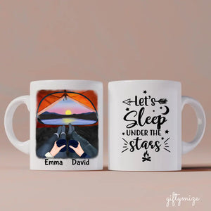 Camping View Partners Personalized Mug - Name, skin, hair, background, quote can be customized - Giftymize™️