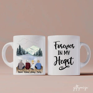 Family Personalized Mug - Name, Skin, Clothes, Hair, Background, Quote can be customized - Giftymize™️