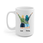 Best Friends Personalized Mug - Name, skin, hair, quote can be customized - Giftymize™️